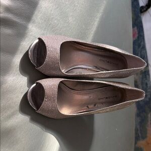Bandolino Women's Glitter Peep Toe Heels - Silver